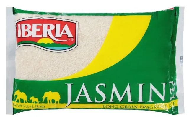 ARROZ JASMINE, DE GRANO LARGO, IBERIA ( 5 LBS)